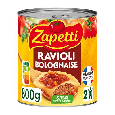 Zapetti Ravioli Bolognaise au bœuf, 800g