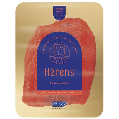 Herens Saumon Fumé Sauvage Sockeye MSC, 3 tranches - 130g