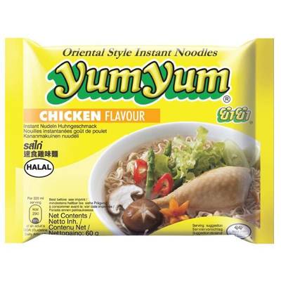 Yum Yum Soupe Nouilles Instantanées Saveur Poulet en sachet, 60g