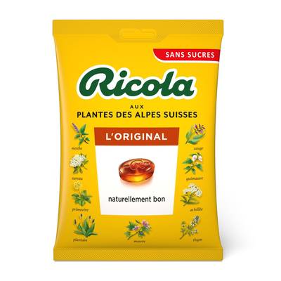 Ricola Bonbons aux plantes avec extraits de plante de Stevia, 70g