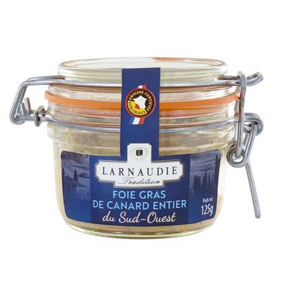 Larnaudie Foie Gras de Canard Entier IGP Sud Ouest, 125g