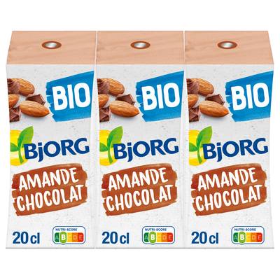 Bjorg Lait d'amandes chocolat bio, 3x20cl