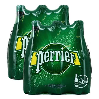 Perrier Eau gazeuse minérale naturelle, 2 Packs de 6x50cl