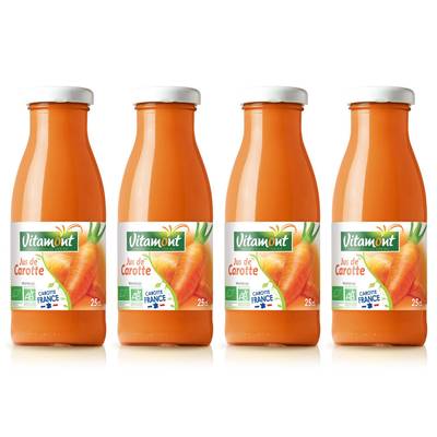 Vitamont Mini jus de carotte Bio, 4x25cl