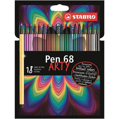 Stabilo  Feutre Pen 68 Arty coloris assortis, 18 feutres