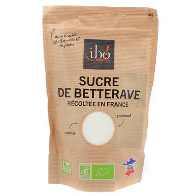 Ibo Sucre de Betterave cristallisé bio, 750g