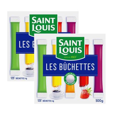 Saint Louis Bûchettes de Sucre Blanc en Poudre, 2x500g