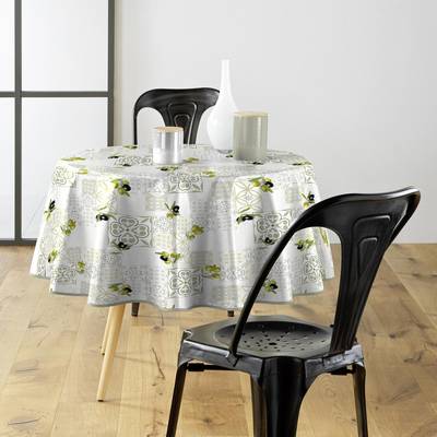 Douceur D Interieur Nappe ronde en PVC Andalousie, 160 cm