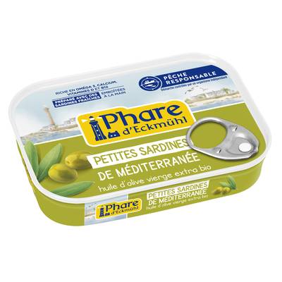 Phare d'Eckmuhl Petites sardines à l'huile d'olive bio, 100g