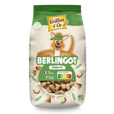 Grillon Or Céréales Berlingot Noisette fourré Chocolat Noisette BIO, 425g