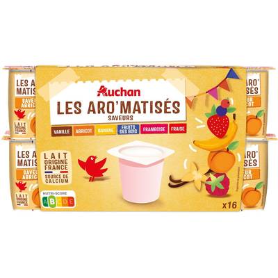 Auchan Yaourt panaché, 16x125g
