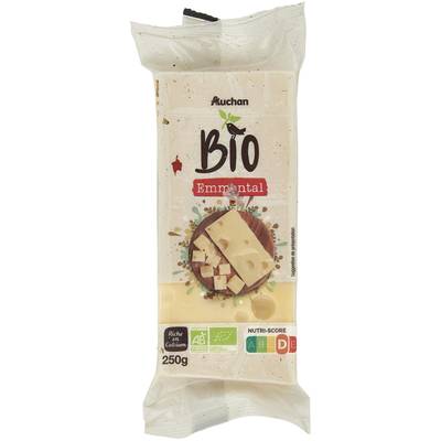 Auchan BIO Emmental en bloc bio, 250g