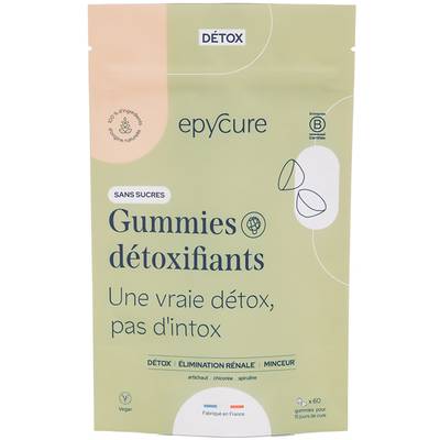 Epycure Gummie Detox sans sucre, 60 Gummies