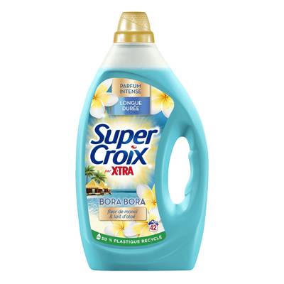 Super Croix Lessive Liquide Bora Bora Fleur de MonoÏ et Lait d'Aloe, 1,89L