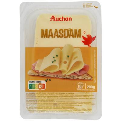Auchan Maasdam en tranche, 200g