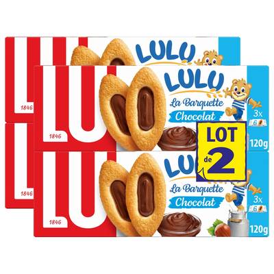 Lu La Barquette de Lulu Chocolat, 2 paquets de 2x120g