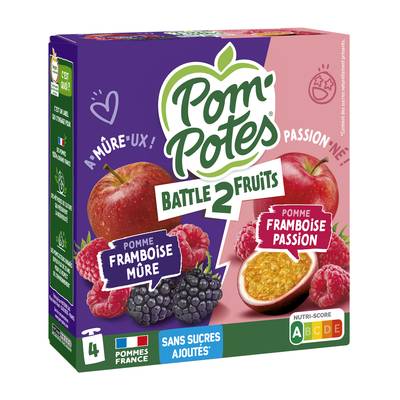 Pom'Potes - Materne Compote battle 2 fruits, 4x90g