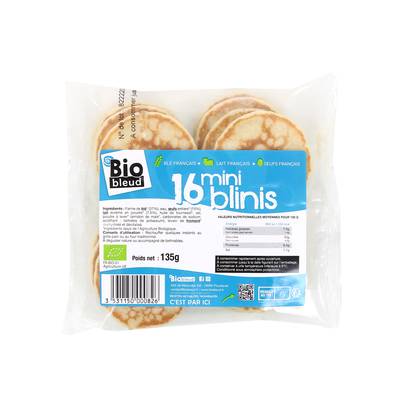 Biobleud Mini Blinis  Bio, 16 blinis - 135g