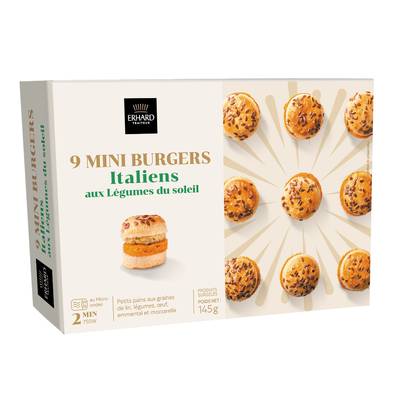Bretzel Burgard Minis burgers Italien aux légumes du soleil, 145g