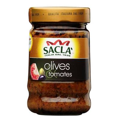 Sacla Sauce olives & tomates, 190g