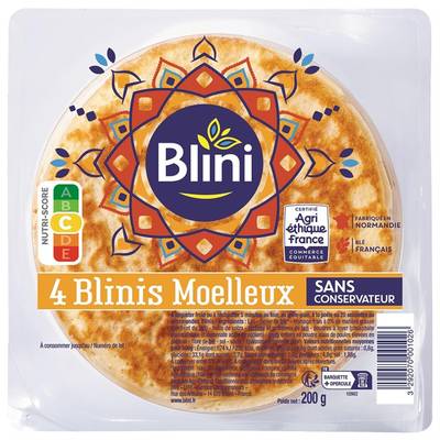 Blini Blinis Moelleux, 200g, 4 blinis - 200g