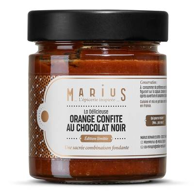 Marius, L'Épicerie Inspirée Orange Confite Choco Noir, 240g