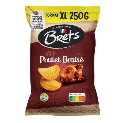 Bret's Chips saveur Poulet Braisé format XL, 250g
