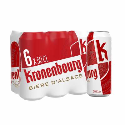 Kronenbourg Bière blonde 4.2°, 6x50cl