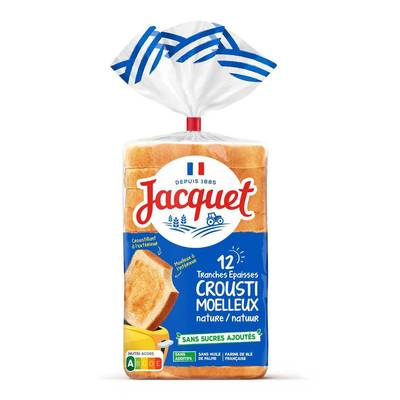Jacquet Croustimoelleux nature, 12 tranches - 730g