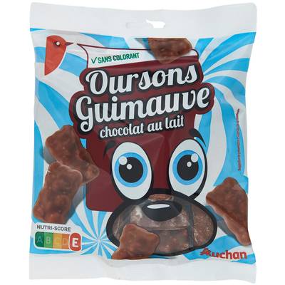 Auchan Guimauves chocolat ours, 200g