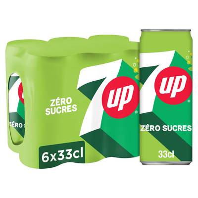 Seven-Up Zero Boisson gazeuse aromatisée, 6x33cl