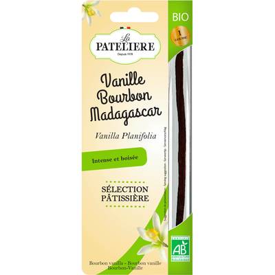 La Patelière Gousse de vanille Bourbon bio cueillie à la main, 2,5g