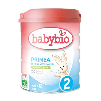 Babybio Lait bébé en poudre Priméa Bio 2ème âge, 6-12 mois, 800g