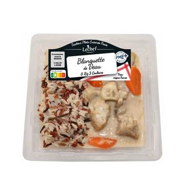 Lechef Blanquette de Veau et Riz 3 Couleurs, 300g
