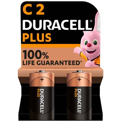 Duracell 2 Piles LR14 / C Alcaline Plus, 2  piles