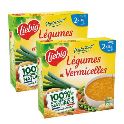 Liebig Soupe Légumes et Vermicelles, Lot de 2x2x30cl