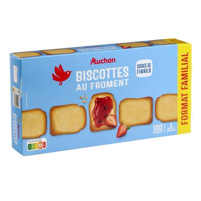 Auchan Biscottes au froment, 830g