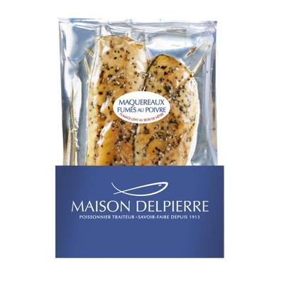 Maison Delpierre Maquereaux Fumés au Poivre, 150g
