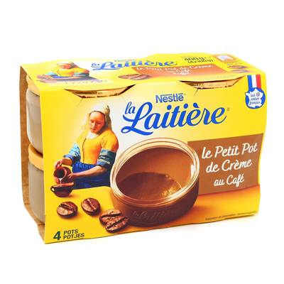 La laitière Petit Pot de Crème au café, 4x100g