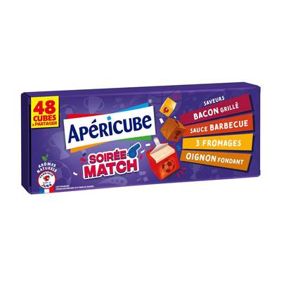 Apéricube Mini fromages Soirée Match, 48 cubes - 250g