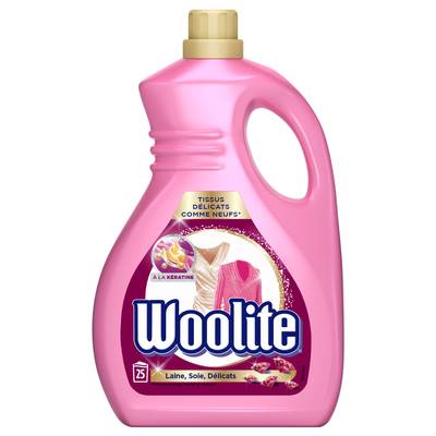 Woolite Lessive liquide laine soie 25 lavages, 1,5L