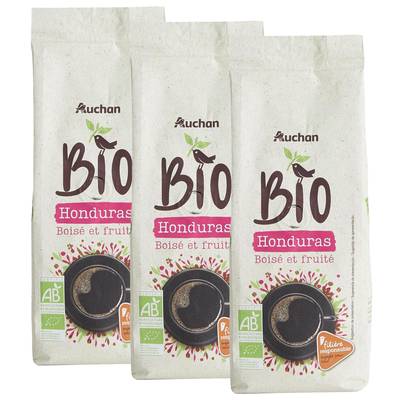 Auchan BIO Café moulu Honduras Bio, Lot de 3x250g