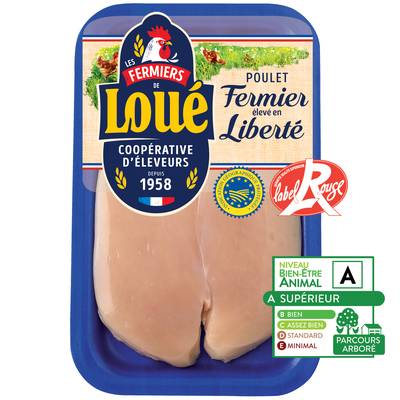 Loué Filets de Poulet Fermier Label Rouge, 2x120g