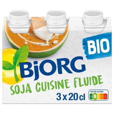 Bjorg Soja Cuisine Bio Fluide UHT, 3x20cl