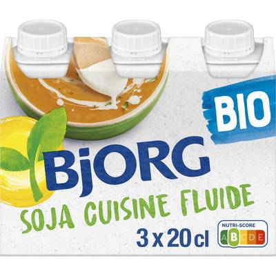 Bjorg Soja Cuisine Bio Fluide UHT, 3x20cl