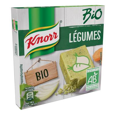 Knorr Bouillon Cube Légumes bio - 6 Cubes, 6x10g