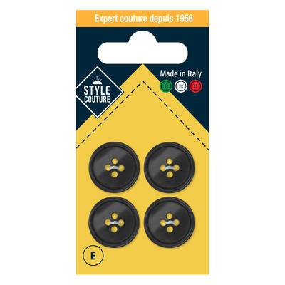 Style couture Boutons taillé Gris nacre 18mm, 4 pièces