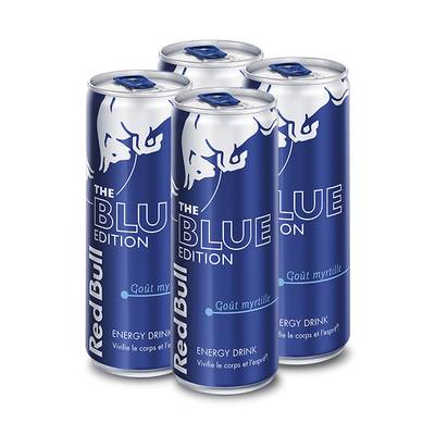 Red Bull Boisson énergisante Goût Myrtille, 4x25cl