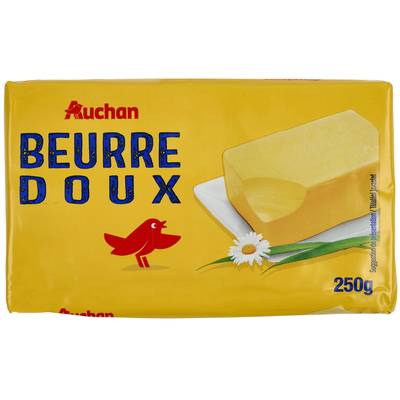 Auchan Beurre doux, 250g