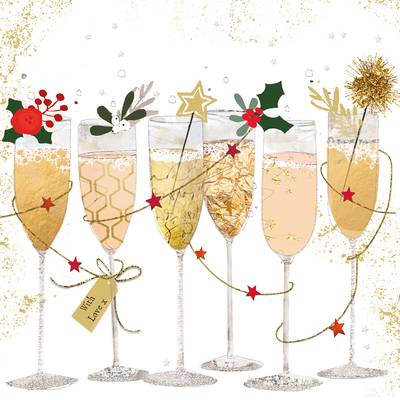 Paperproducts Design Serviettes papiers Champagne Glasses, 20 serviettes